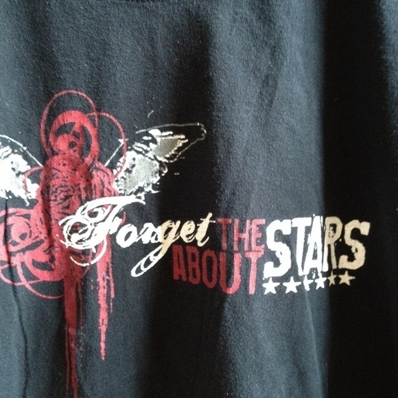 Forget about the stars punk rock Band short sleeve tee shirt in size L - Picture 3 of 3